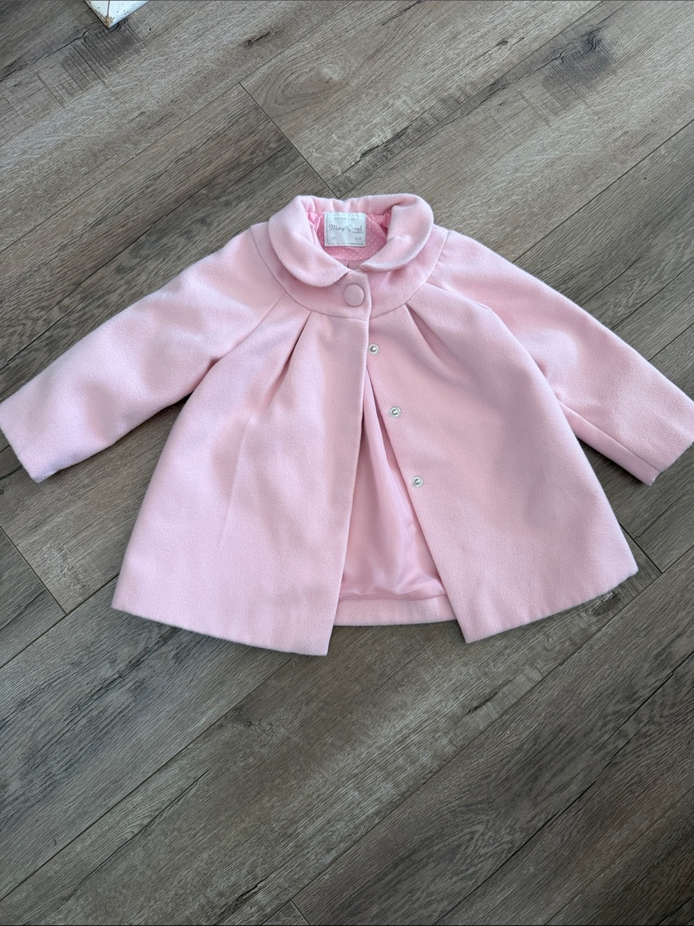 Mayoral Baby Pink Girls' Pea Coat